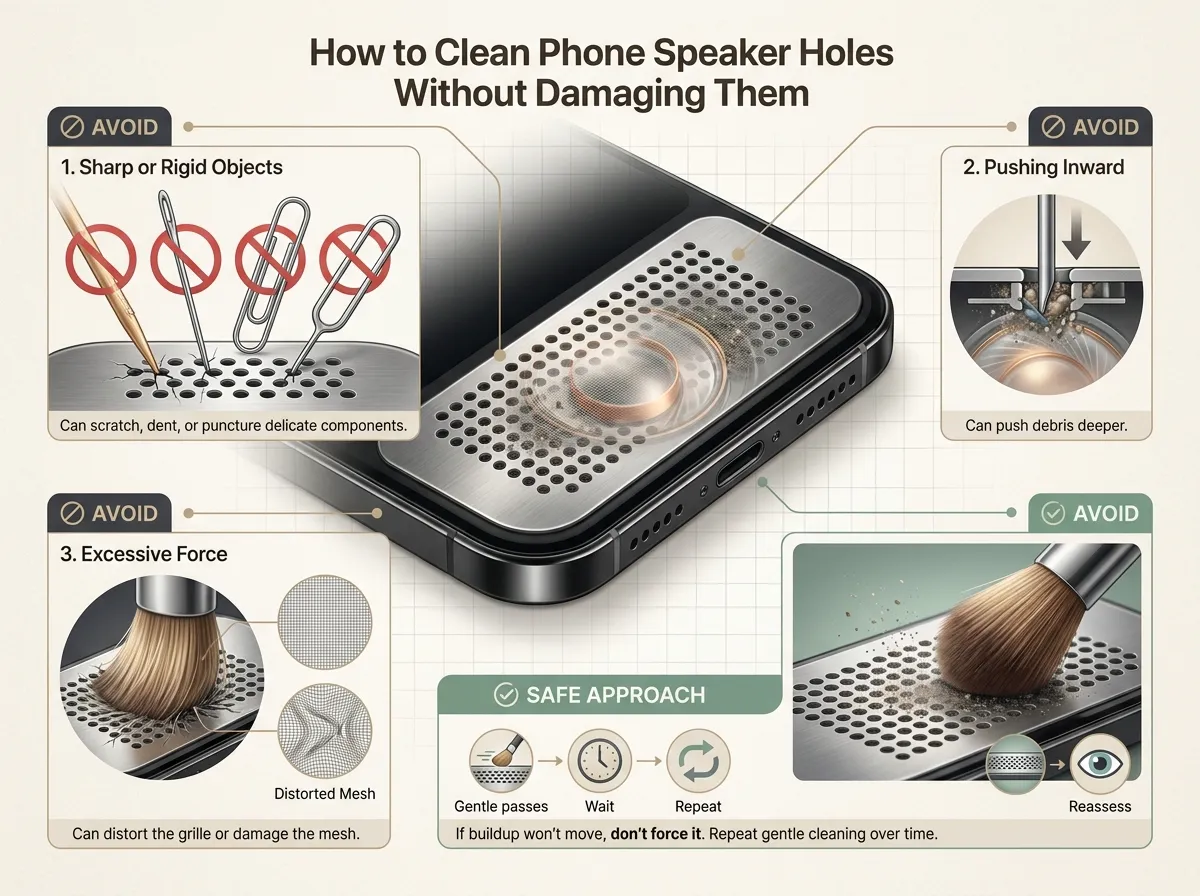 How to Clean Phone Speaker Holes Without Damaging Them